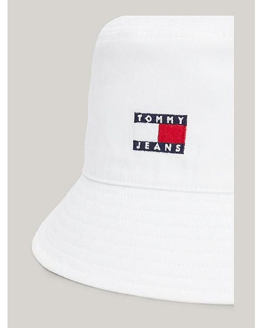 Sombrero de pescador Heritage con logo Tommy Hilfiger de hombre de color White