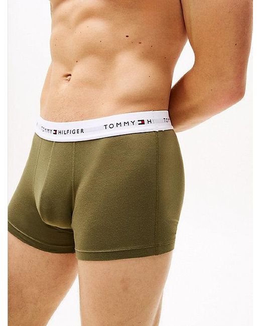Pack De 3 Calzoncillos Trunk Con Inscripción Tommy Hilfiger de hombre de color Green