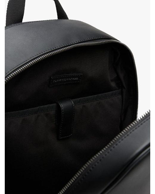 Zaino Th Monogram Con Finitura Tramata di Tommy Hilfiger in Black da Uomo