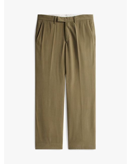 Pantaloni Regular Fit Con Piega di Tommy Hilfiger in Green da Uomo