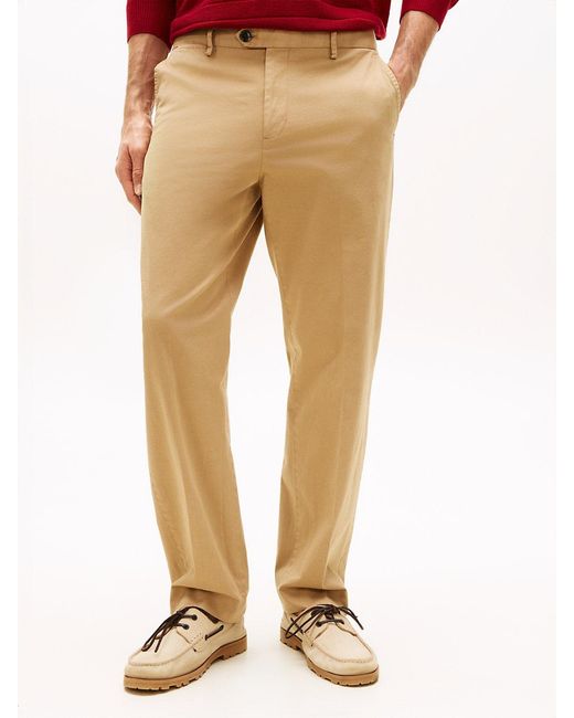 Tommy Hilfiger Red New York Label Washed Regular Trousers for men