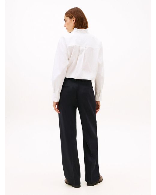 Tommy Hilfiger Black Timeless Pleated Relaxed Straight Leg Trousers