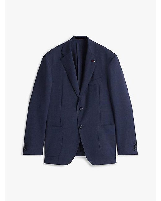 Tommy Hilfiger Regular Fit Blazer Van Wolmix in het Blue voor heren
