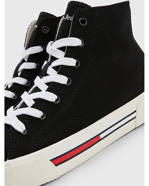 Zapatillas altas con detalles Tommy de color Negro | Lyst