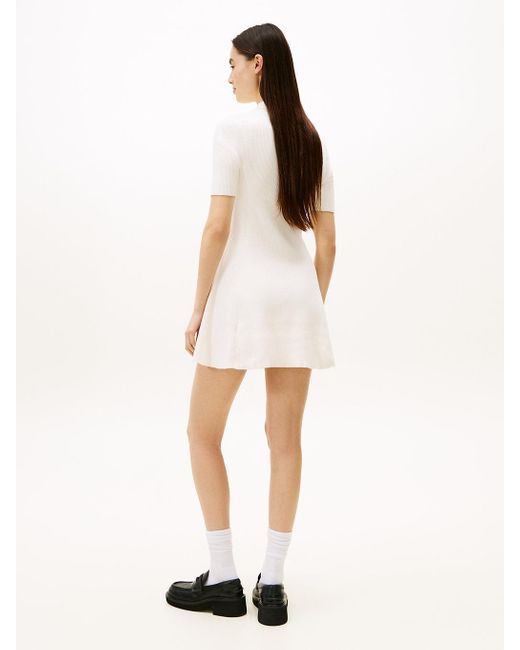 Robe Pull Courte À Col Polo Tommy Hilfiger en coloris Natural