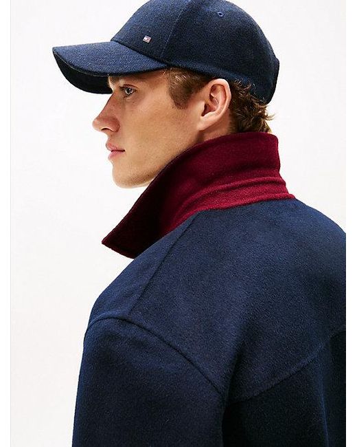 Tommy Hilfiger Smart Casual Shirtjack Van Wolmix in het Blue voor heren