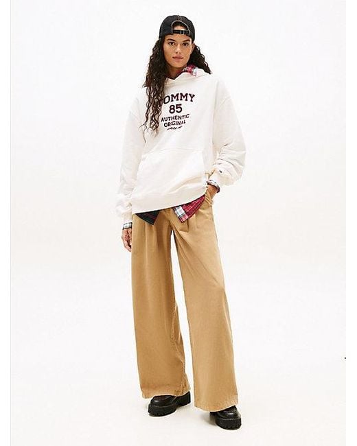 Sudadera Con Capucha 1985 Oversize Tommy Hilfiger de color White