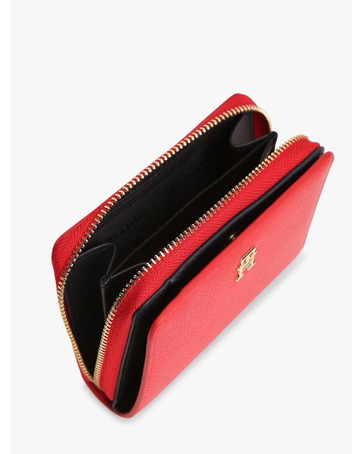Tommy Hilfiger Red Hilfiger Icon Zip-Around Flap Wallet