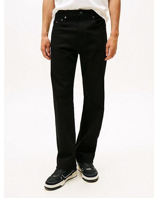 Tommy Hilfiger Otis Overdyed Zwarte Straight Fit Jeans in het Black voor heren
