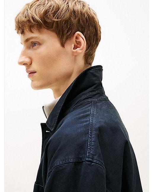Tommy Hilfiger Utility-Jack Met Linnen in het Blue voor heren