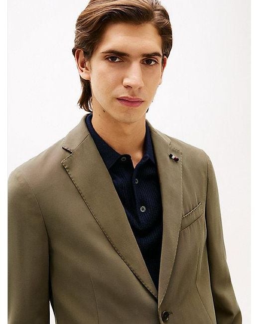 Americana Con Solapas Con Muescas Tommy Hilfiger de hombre de color Green