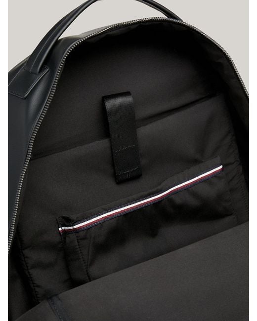 Tommy Hilfiger Black Signature Logo Backpack for men