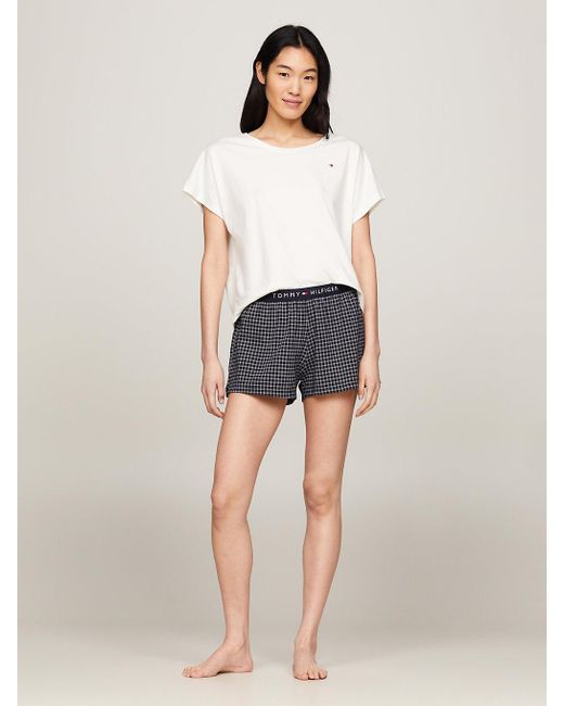 Tommy Hilfiger White Th Original Jersey T-shirt And Shorts Pyjama Set