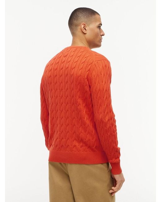 Tommy Hilfiger Red Flag Embroidery Cable Knit Jumper for men