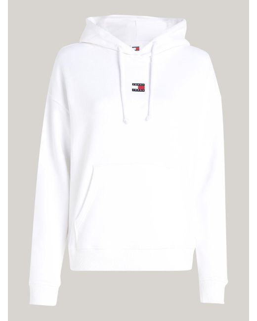 Tommy Hilfiger White Badge Boxy Fit Hoody