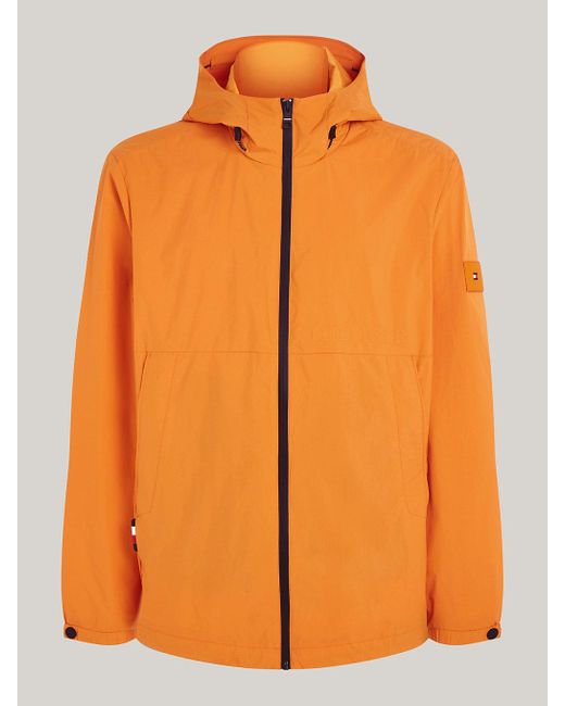 Tommy Hilfiger Orange Water Resistant Packable Hooded Portland Jacket for men