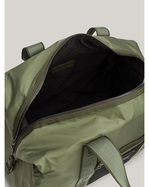 Tommy Hilfiger Green Logo Webbing Medium Duffel Bag for men