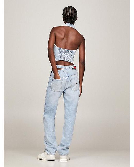 Tommy Hilfiger Blue Julie Straight Jeans mit ultrahohem Bund