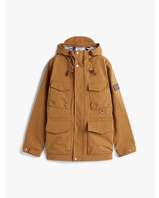 Giacca Idrorepellente Con Cappuccio di Tommy Hilfiger in Brown da Uomo