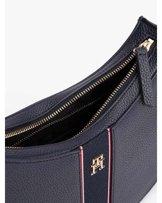 Tommy Hilfiger Blue Pebble Grain Hobo Bag