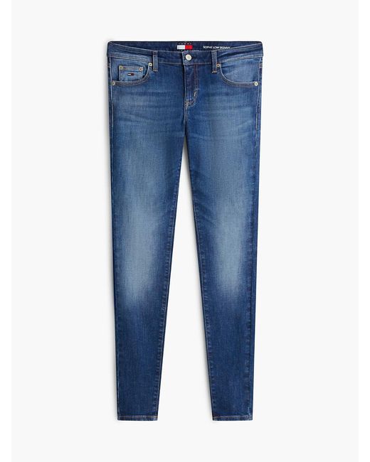 Tommy Hilfiger Red Faded Low Rise Skinny Jeans