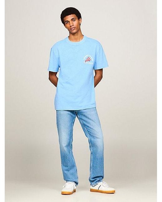 Camiseta Plus con logo en la parte trasera Tommy Hilfiger de hombre de color Blue