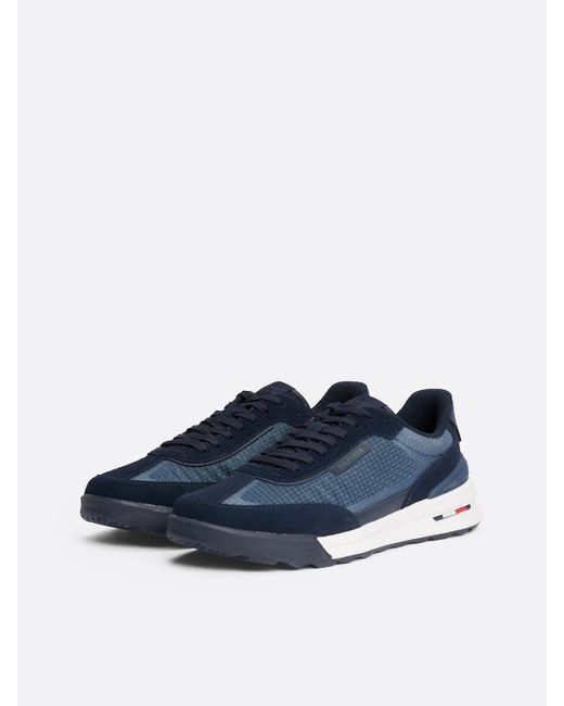 Baskets Classiques En Cuir À Semelle Crantée Tommy Hilfiger pour homme en coloris Blue