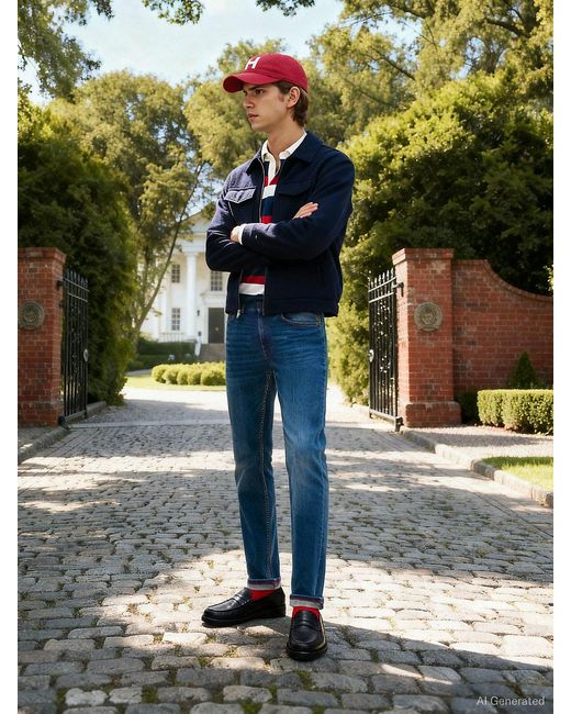 Tommy Hilfiger Blue Bleecker Slim Jeans for men