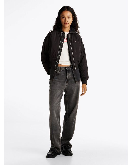 Tommy Hilfiger Black Padded Water Repellent Bomber Jacket
