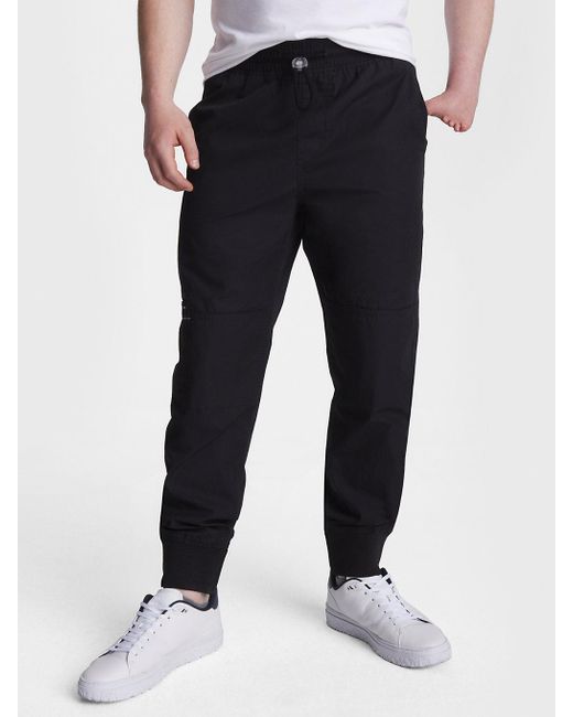 Tommy Hilfiger Black Adaptive Woven Joggers for men