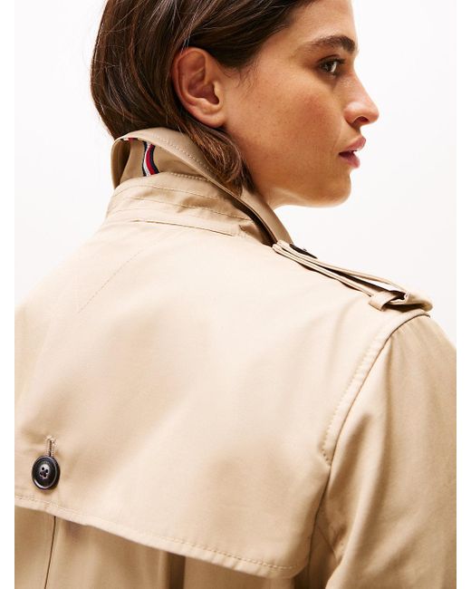 Trench Curve Déperlant Tommy Hilfiger en coloris Natural