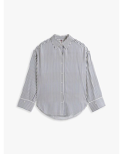 Chemise Oversize À Poignets Ajustables Tommy Hilfiger en coloris White