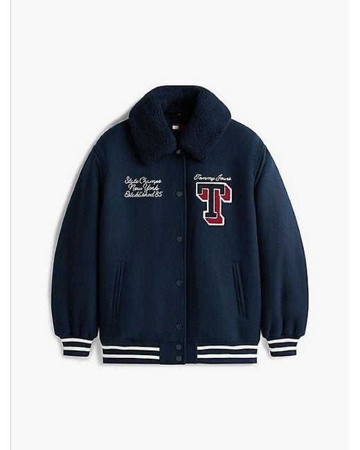 Cazadora Universitaria Oversize Acolchada Tommy Hilfiger de color Blue