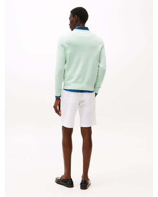 Pullover Con Bandierina Ricamata di Tommy Hilfiger in Green da Uomo