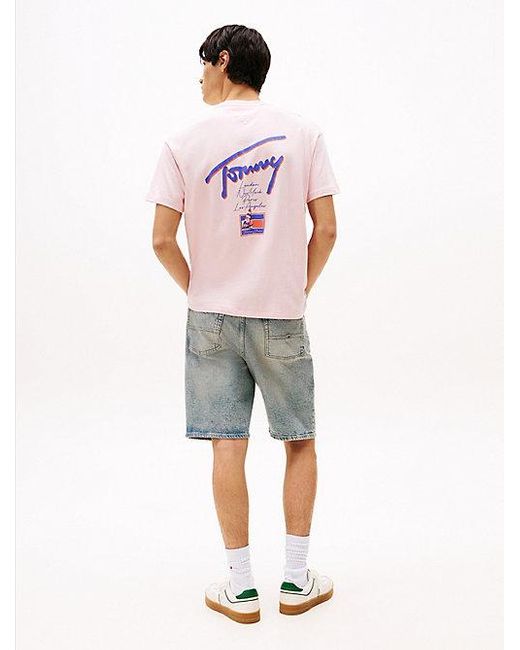 Tommy Hilfiger Relaxed Fit T-Shirt Met Logo Op De Achterkant in het White voor heren