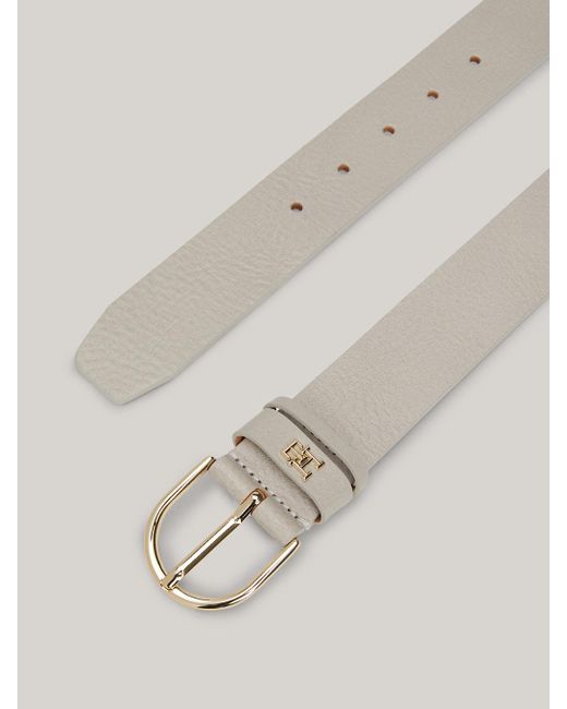 Tommy Hilfiger Natural Essential Effortless Textured Leather Belt