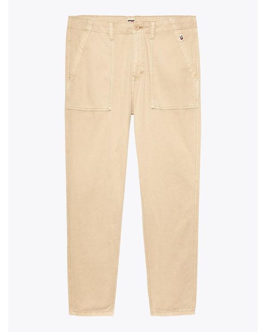 Tommy Hilfiger Natural Isaac Canvas Chinos for men