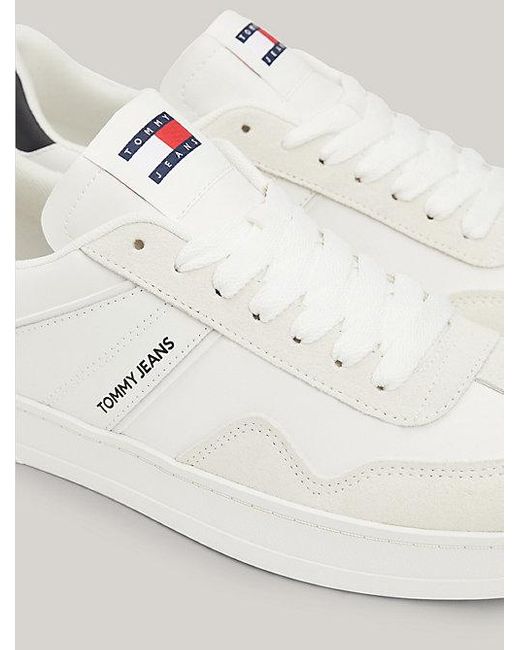 Tommy Hilfiger Retro Cupsole-Sneaker aus Wildleder in White für Herren