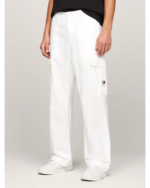 Pantalon cargo baggy Aiden Tommy Hilfiger pour homme en coloris White