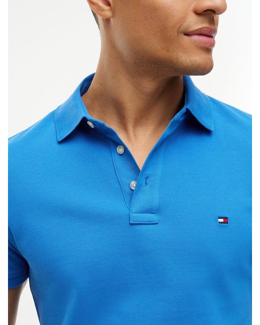 Tommy Hilfiger Blue 1985 Slim Fit Pique Polo Shirt for men