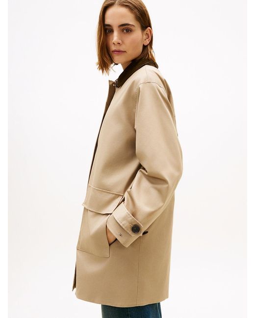 Tommy Hilfiger Natural Water Repellent Twill 2-In-1 Coat