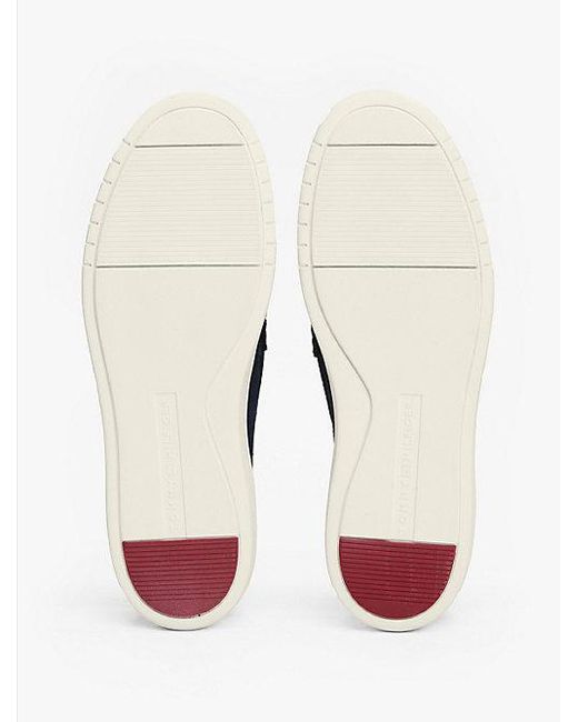 Tommy Hilfiger Signature Suède Instap-Loafer in het Blue voor heren