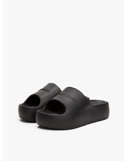 Tommy Hilfiger Platformsandaal Met Logo in het White