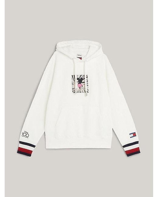 Tommy Hilfiger Disney X Tommy Relaxed Fit Hoodie in het White voor heren