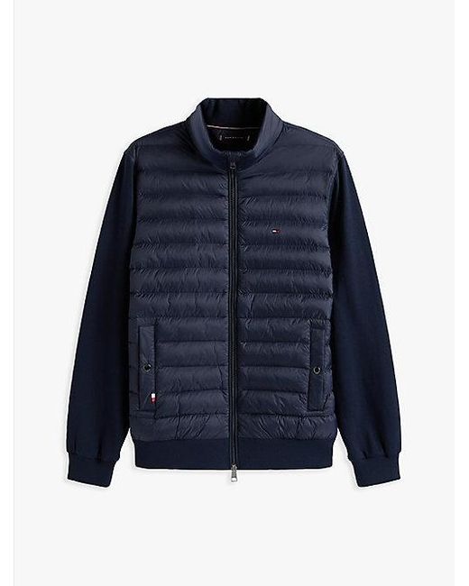 Tommy Hilfiger Quilted Sweatshirt Met Rits in het Blue voor heren