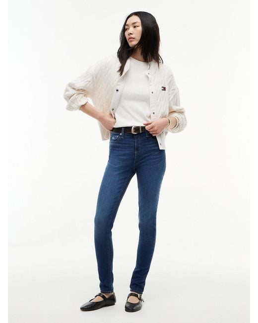 Tommy Hilfiger Blue Nora Mid Rise Skinny Jeans