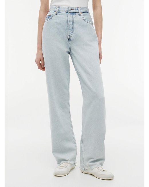 Tommy Hilfiger Blue High Rise Slim Straight Jeans