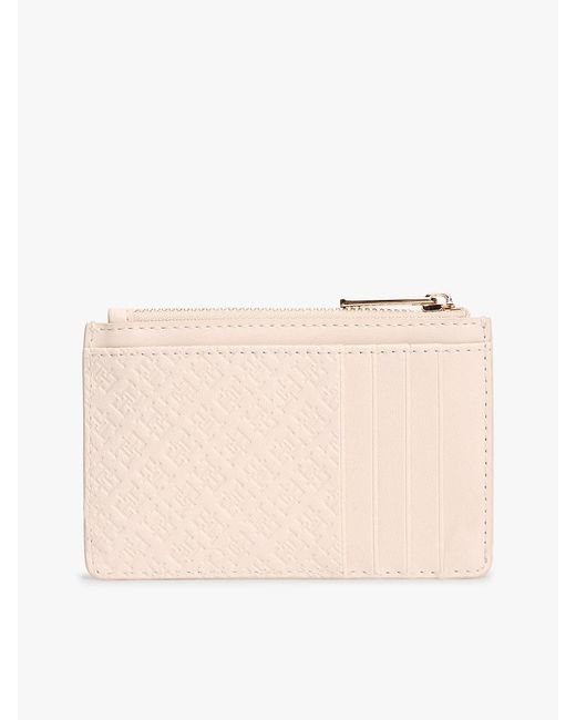 Tommy Hilfiger Natural Hilfiger Icon Debossed Credit Card Holder