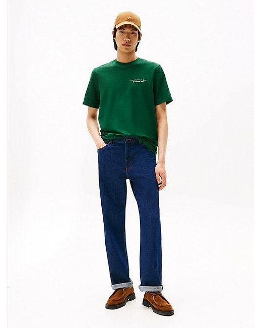 Camiseta De Punto Con Estampado Tommy Hilfiger de hombre de color Green