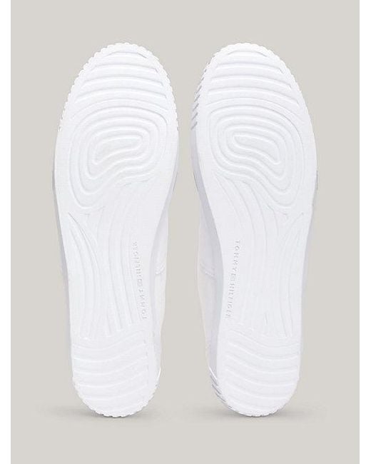 Zapatillas Essential de lona con logo Tommy Hilfiger de color White